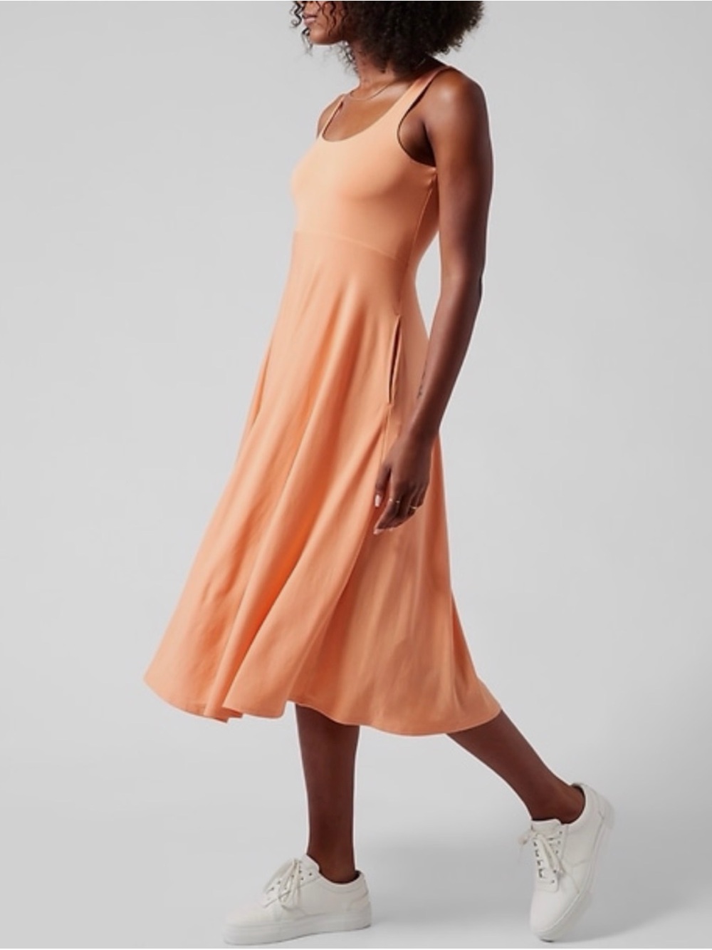 🌿 Athleta Santorini Midi Tank Dress – Size XL 🌿